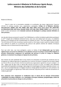 Lettre ouverte à la Ministre de la Santé relative au décret encadrant la mise en place pour les infirmières/infirmiers d'un domaine d'"intervention en pratique avancée" (décret IPA)